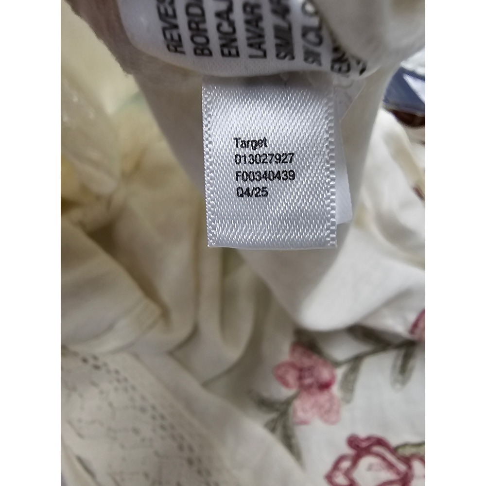 Universal Thread Womens Embroidered Tank Top White Linen Blend Casual Size 1X - Picture 6 of 7